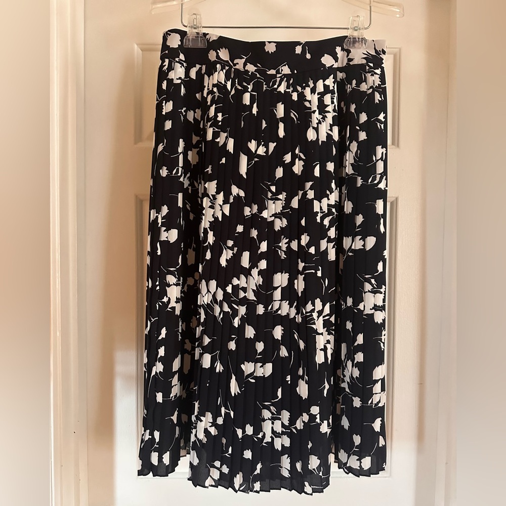 J. Crew Blue and White Patterned Maxi Skirt